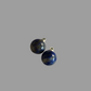Blå sodalit perler til øreringe i sølv 925 (6 mm)